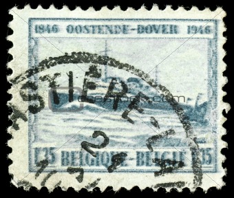 vintage Belguim stamp