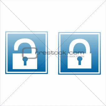 set of 2 locks signs