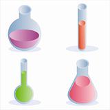 set of 4 chemical buttles