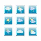 set of 9 weather icons