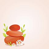 spa background with therapy stones