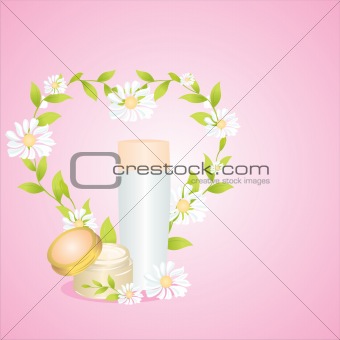 spa illustration with floral heart