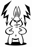 cartoon angry rabbit
