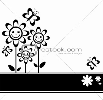 cartoon flowers background