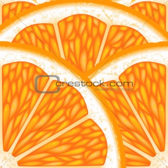 Pieces of orange.