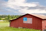 American Flag on a Barn