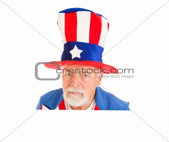 Uncle Sam Head - Unhappy