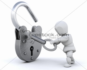 padlock and key