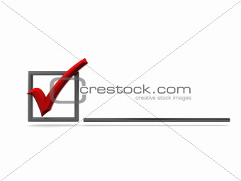 checkbox with red tick