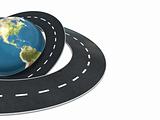 road arond earth background