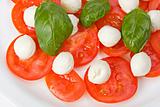 tomatoes, mozzarella and basil: insalada caprese