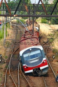 Derailed train