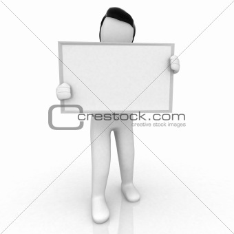 empty board - human with blank frame