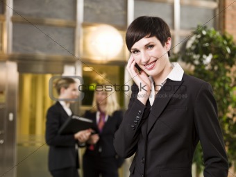 Businesswoman with a cellphone
