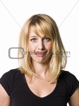 Portrait of a blond woman