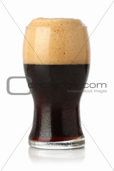 Cold Stout beer glass isolated 
