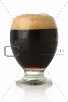 Cold Stout beer glass isolated 