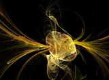 Abstract yellow fractal 