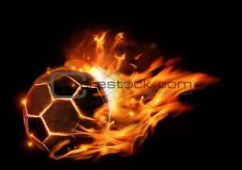 Hot Football On Fire