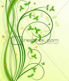 Abstract floral vector background