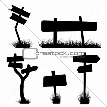 signposts silhouettes