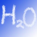 h2o on blue sky 