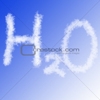 h2o on blue sky 