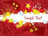 red funky background with creative design 