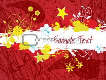 red funky background with creative design 