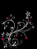 flower design on black background