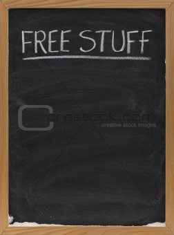 free stuff text on blackboard