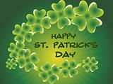 glow shamrock background for 17 march