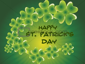 glow shamrock background for 17 march