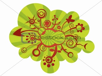 abstract flower creation