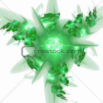 Abstract background. White - green palette.