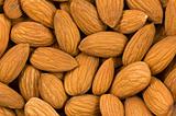 Almond nuts background.