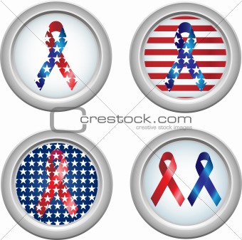 USA Buttons Ribbon