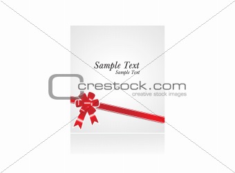 sample text with red bow