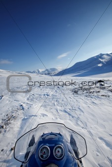 Snowmobile Winter Landscape
