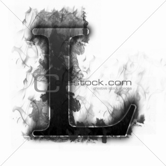 Black Smoke Burning Letter