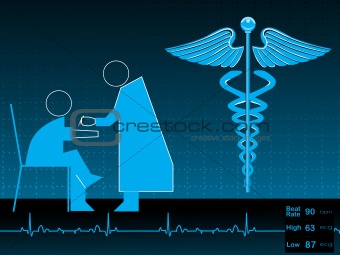 abstract picture of sitting patient