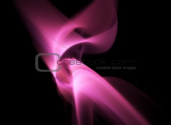 Trendy abstract design with pink light waves