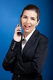 Businesswoman calling at phone