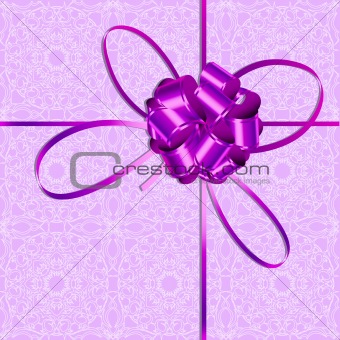 Background with violet bow