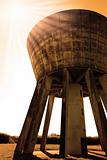 sepia water tower