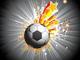 rays background with soccer and star