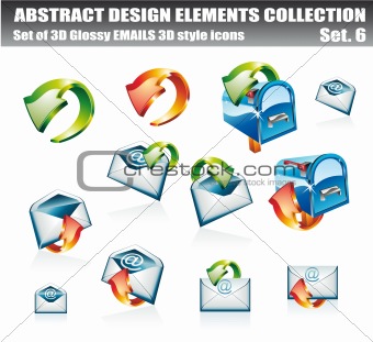 Email 3D Icon Set