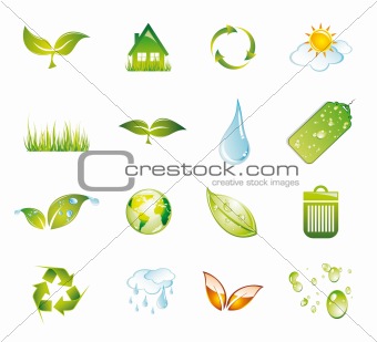 Green Environment Icon Set 