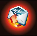 Red Hot Email Icon