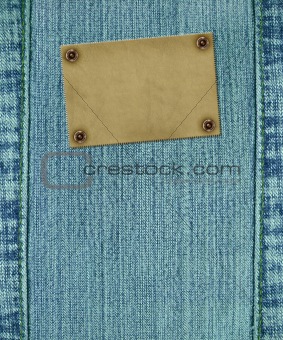 Background - texture jeans with label